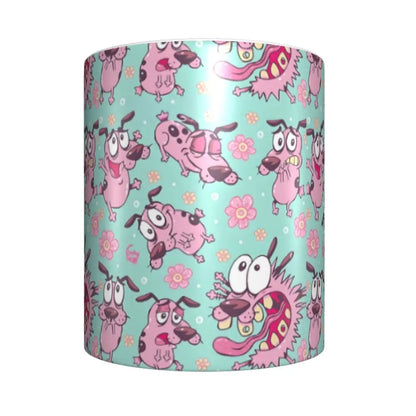 Personalized C-Courage The Cowardly Dog Coffee Mug DIY Ceramic Milk Tea Mug Cup