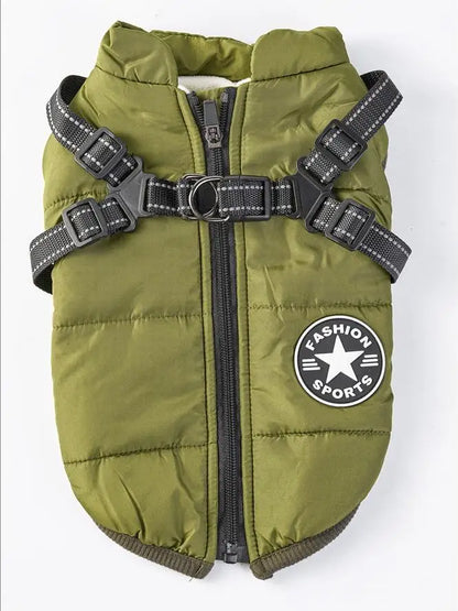 Pet Clothes Dog Warm Winter Jacket with Harness Build in For Large Medium Small Dogs Winter Pet Supplies Kids Gifts