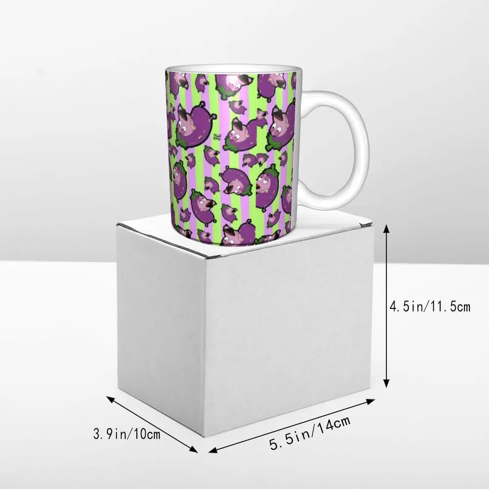 Personalized C-Courage The Cowardly Dog Coffee Mug DIY Ceramic Milk Tea Mug Cup