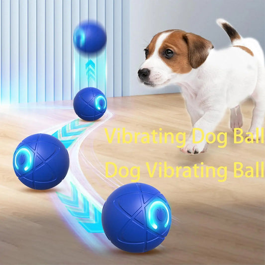 Automatic Rolling Ball Dog Toy - USB Rechargeable Interactive Dog Ball with LED Light, Self-Moving Indoor Play Toy for Puppy Dog