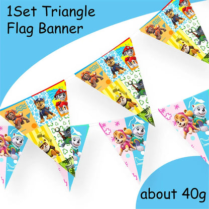 Chase Paw Patrol Birthday Party Gift Girl Party Supplies Children Favor Paper Tableware Ballon Plate Cup Table Accessories