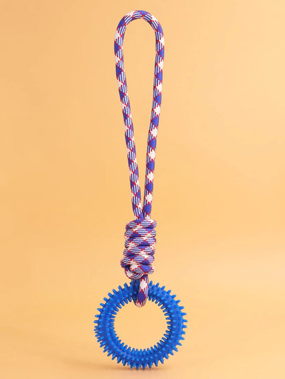 Supet Interactive Training Pet Toy Ring Spiked Ring Dog Teeth Cleaning Pet Supplies