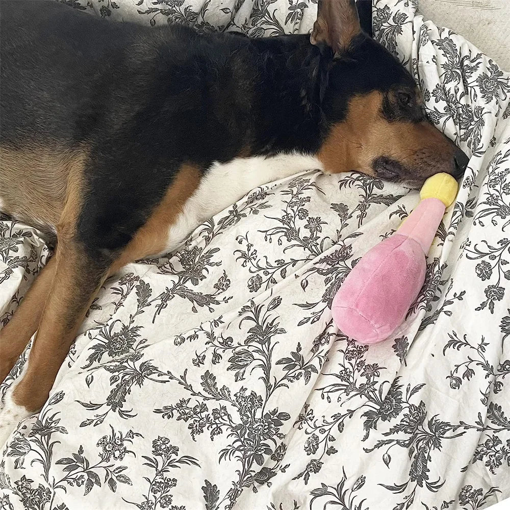 the GO BANANAS CHEW TOYS - 10 PACK SET - Pet Dog Toys, Plush Chew Toy, Soft Banana Bone Vegetable Fruit Squeaky Puppy Training Interactive Toy, Bite-Resistant, Pet Supplies