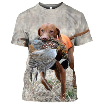 the DUCK HUNTER - Dog Camouflage Hunting T-Shirts Animal 3D Print Men Streetwear Short Sleeve T Shirt Oversized Harajuku Y2k Top Tees Man Clothing