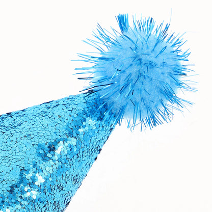 the BIRTHDAY PARTY HATS - 10PCS Pet Birthday Hat, Sparkle Cat/Dog Party Accessory, Adjustable Comfortable Fit for Various Sizes, Festive Occasions