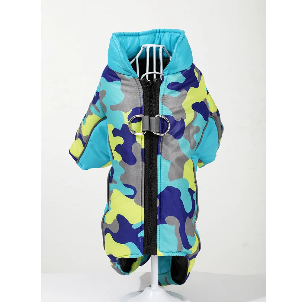 the WARMSTRIDE REFLECTIVE DOG JUMPSUIT - Windproof Dog Clothes, Winter Warm Puppy Jumpsuit, Reflective Pet Costume for Small/Medium Dogs/Cats, Chihuahua, Schnauzer Outfits