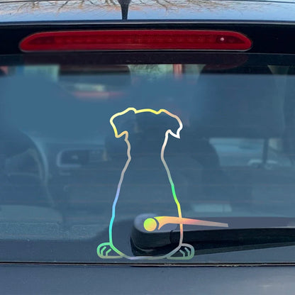Puppy Dog Car Rear Windshield Wiper Decor Decals , Animal Cat Vinyl Art Sticker For Truck Car Bumper Funny Decoration
