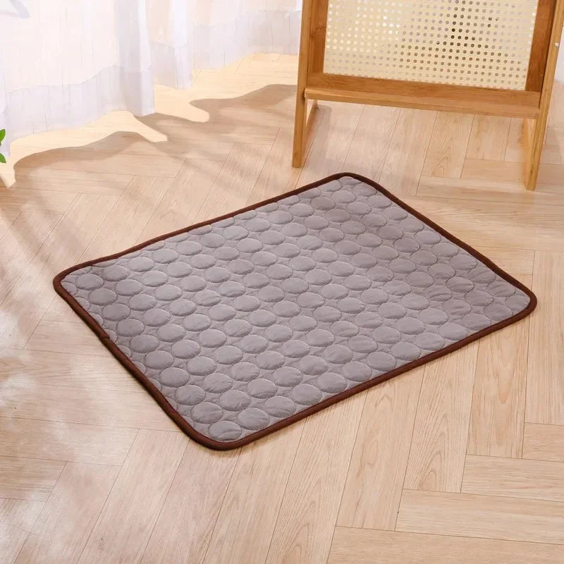 Dog Cooling Summer Pad Mat For Dogs Cat Blanket Sofa Breathable Pet Dog Bed Summer Puppy Pet Mat Car Seat Cover Pet Supplies