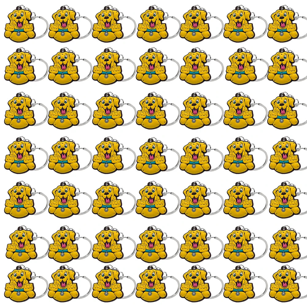 50PCS Cute Animal Keychain knife Ducks Dogs Cats Keyring for Women Men Kids Handbag Cool Car Key Accessories Friends Key Gifts