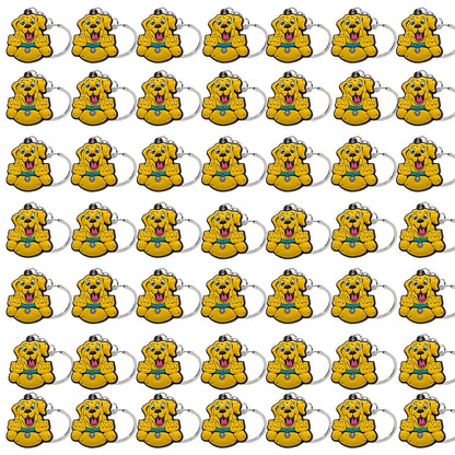 50PCS Cute Animal Keychain knife Ducks Dogs Cats Keyring for Women Men Kids Handbag Cool Car Key Accessories Friends Key Gifts