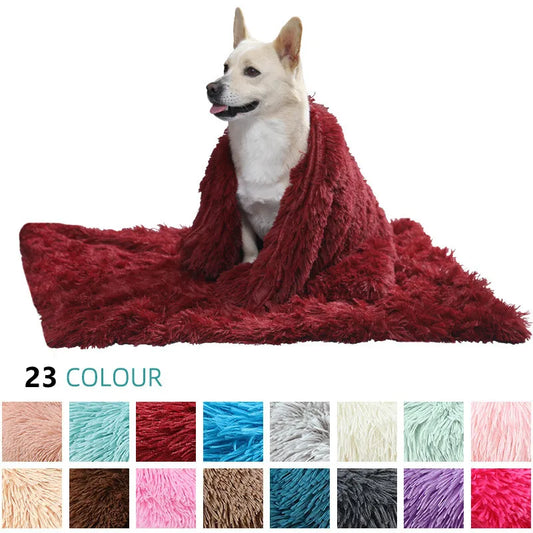 the PAWFLUFFY COZY BLANKET - Fluffy Mat, Long Plush Pet Blanket, Cat/Dog Sleeping Mats, Puppy Winter Warm Thin Kennel Cushion, Soft Covers for Large Dogs, Mattress