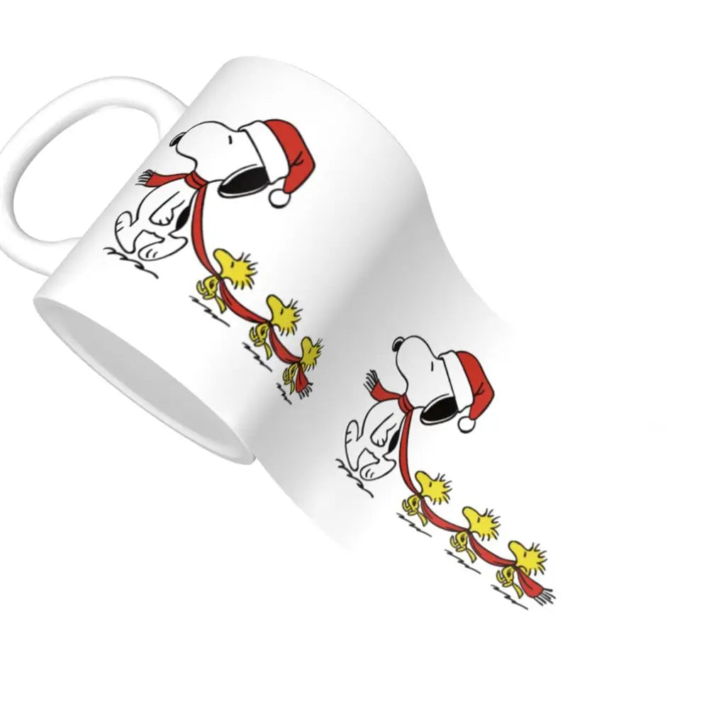 Manga Snoopy Woodstock Cartoon Dog Coffee Mug DIY Customized Ceramic Tea Milk Mug