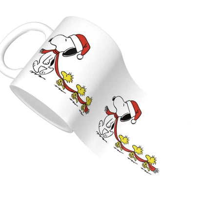 Manga Snoopy Woodstock Cartoon Dog Coffee Mug DIY Customized Ceramic Tea Milk Mug
