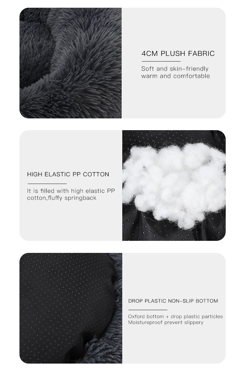 Plush Dog Bed Large Beds for Dogs Washable Medium Small Basket Accessorys Pet Furniture Fluffy Sofa Puppy Kennel Accessories Mat