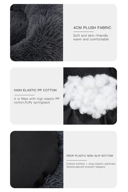 Plush Dog Bed Large Beds for Dogs Washable Medium Small Basket Accessorys Pet Furniture Fluffy Sofa Puppy Kennel Accessories Mat