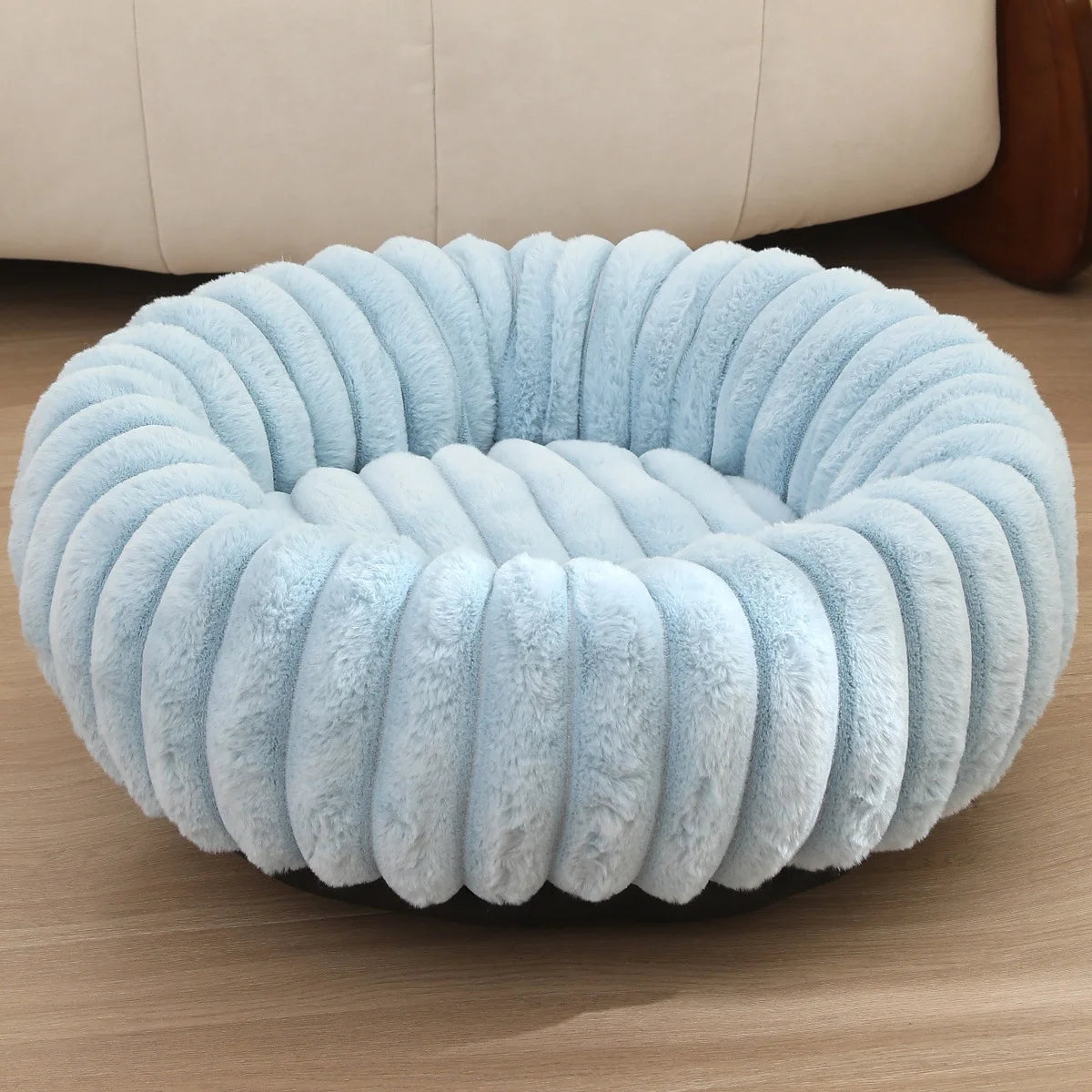 Home Plush Pet Nest Winter Cat Dog Bed Warm Detachable and Washable Round Cat Nest Pet Bed Seasonal Universal Decoration