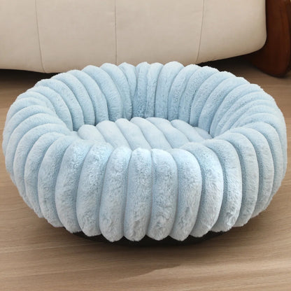Home Plush Pet Nest Winter Cat Dog Bed Warm Detachable and Washable Round Cat Nest Pet Bed Seasonal Universal Decoration