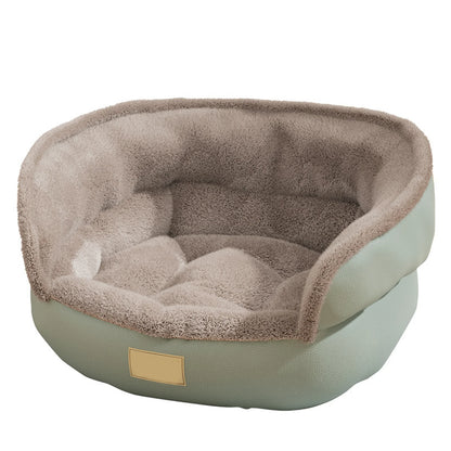 Round Rabbits Fluffy Dog Cat Bed Non-Slip Bottom Waterproof Pet Mattress For Indoor Pets Cat Dog