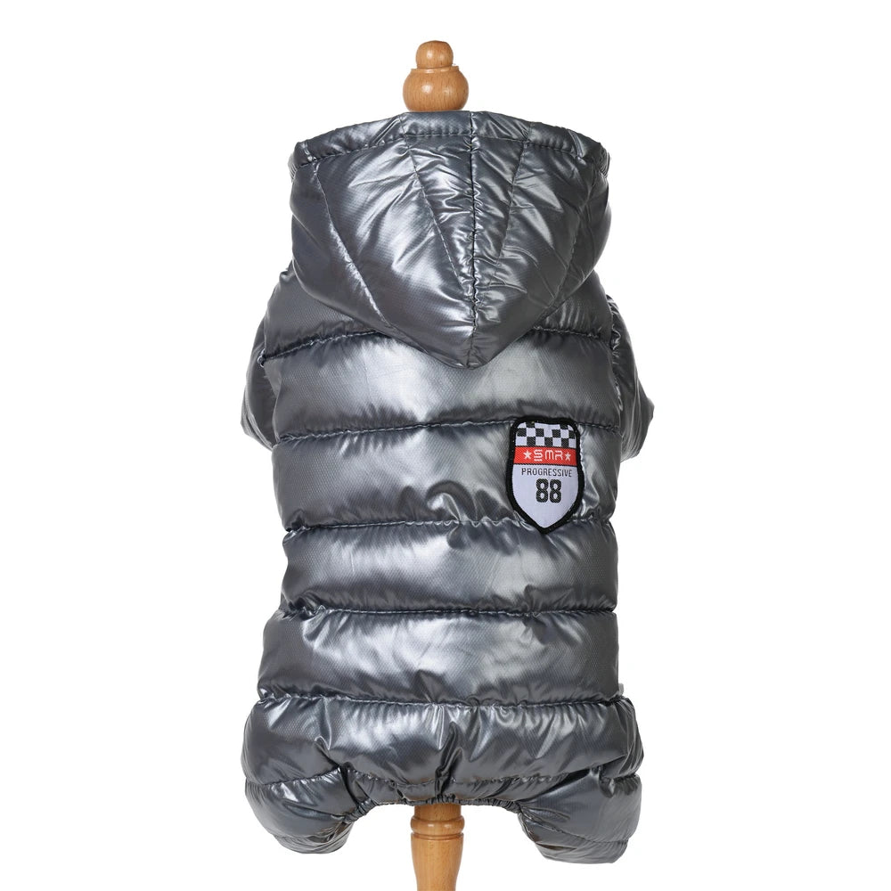 the ALPINE SHIELD JUMPSUIT - Winter Warm Dog Hooded for Small/Medium Dogs, Outdoor Windproof Puppy Jumpsuit, Waterproof Pets Coat, Chihuahua Bulldog Pug Outfits