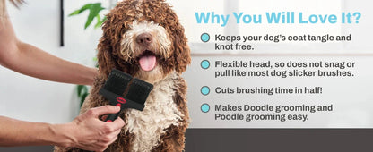 Double Sided Pet Brush Dog Cat Hair Fur Bristle Grooming Shedding Cleaning Massage Comb Styling Tool Dog Brush Comb Pet Supplies