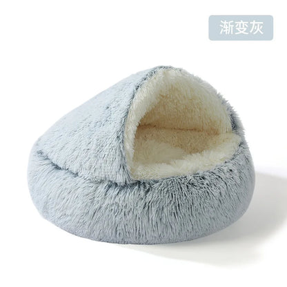 Winter Warm Pet Nest for Small Medium Pets (40cm-70cm) | Enclosed/Semi-Enclosed Pet Shell Nest | Dog House Cat Bed for Puppy Kit