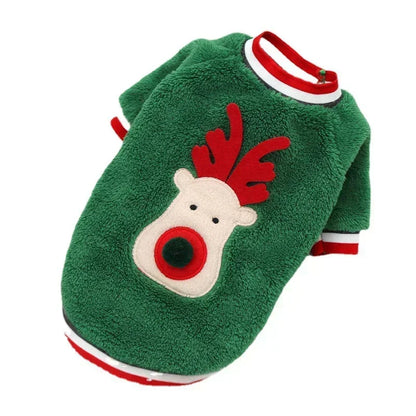 the YULEPAW WINTER COAT - Dog Christmas Clothes, Winter Warm Pet Clothes for Small/Medium Dogs, Elk Santa Claus Dog/Cats Coat Hoodies, Christmas Dogs Costume
