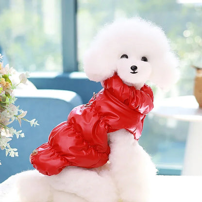 the SNOW PATROL PUFFER - Padded Puppy/Cat Clothes with D Rings, Winter Warm Dog Jacket for Small Dogs, Chihuahua Vest, French Bulldog Coat, Yorkie Outfits