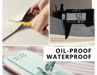 Pet Feeding Mat Waterproof Pvc Leather Carpet Cat Dog Anti-urine Floor Mats Pink Plaid Sweet Home Decoration Rug for Kitchen