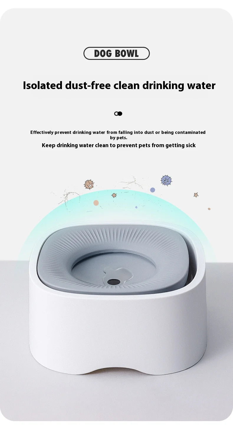 Anti-Splash Pet Water Bowl - No Mess Drinking Dish for Cats & Dogs with Floating Design Keeps Chin Dry Easy Clean