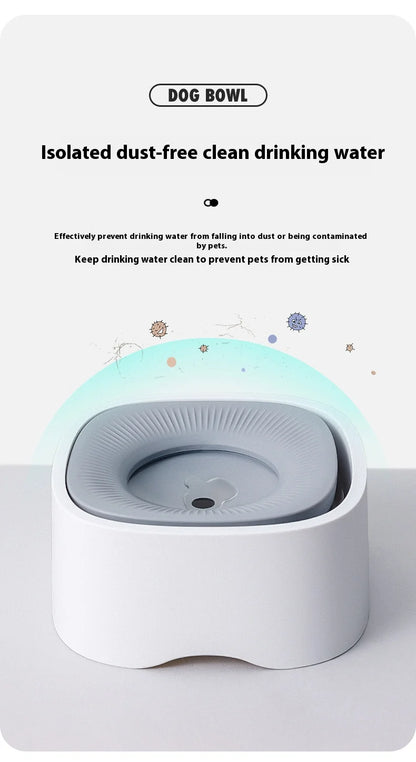 Anti-Splash Pet Water Bowl - No Mess Drinking Dish for Cats & Dogs with Floating Design Keeps Chin Dry Easy Clean