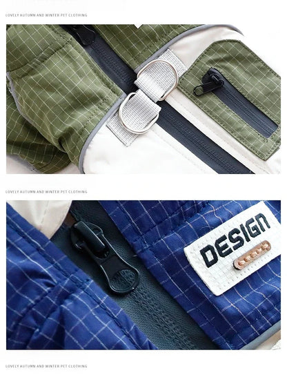 2025 Dog Clothes Winter Thick Functional Travel 3-Proof Down Jacket for Small Dog Cold-Resistant Outdoor Windproof Pet Outfit