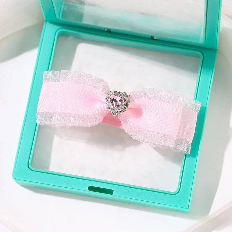 the PRETTY N PINK HAIRPINS - Pet Hairpin, Original Pink Pet Accessories, Headdress Yorkshire Hairpin, Marzis Hair Accessories, Dog Accessories