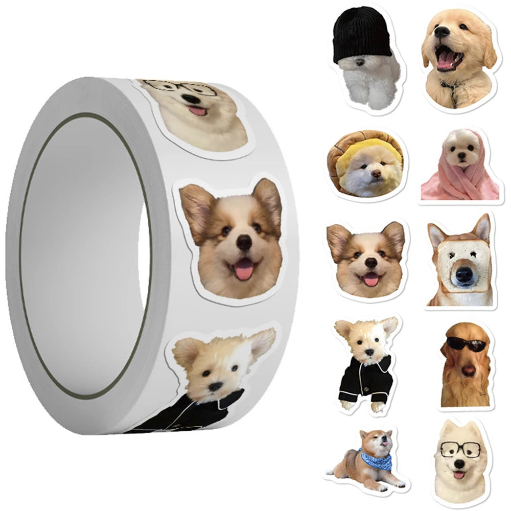 100-500pcs Funny Cartoon Dog Meme Stickers Decals Graffiti Phone Case Skateboard Car Kawaii Decals Children Reward Stickers