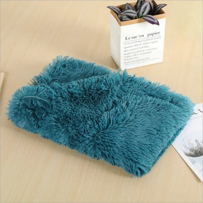 Soft Pet Blanket Mat Warm Dog Cat Sleeping Bed Mats Kennel Washable Long Plush Dogs Blankets Cover Winter Dog Supplies