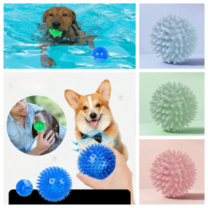 Pet Dog Toys Cat Puppy Sounding Toy Polka Squeaky Tooth Cleaning Ball TPR Training Teeth Chewing Toy Thorn Macaron Balls