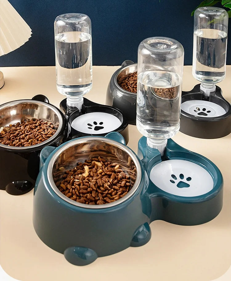 Cat Bowl 2-in-1 Drinking Water Dog Food Pot Water Bowl Rice Pot Pet Supplies Cat Bowl Pet Drinking Water Feeding Integration