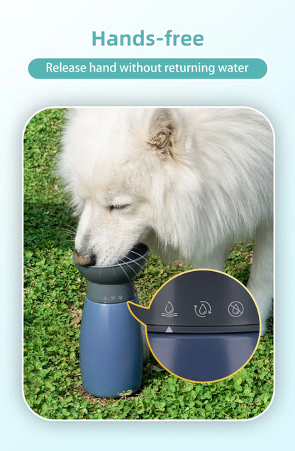 600ml Portable Dog Water Bottle Large Dogs High Capacity Fountain Water Dispenser Outdoor Dog Drinking Bowl Labrador Supplies