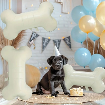 3/6pcs Funny Bone Shape Foil Balloons Pet Dog Bone Balloons for Birthday Party Decorations Supplies Kindergarten Kids Toys