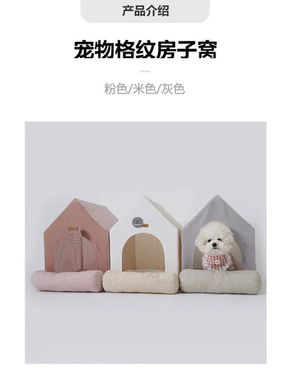 Pet Luxury Princess Deluxe House for Teddy Bear Schnauzer Dogs Cats Puppy Kitten Indoor Fluffy Warm Cozy Kennel Pet House Tent