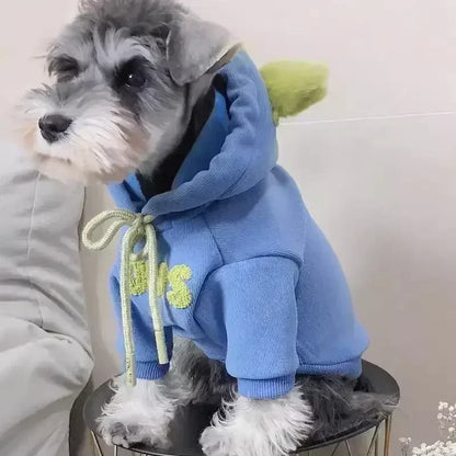 Fashion Winter Pet Dog Sweatshirt Clothes for Small Medium Dogs Warm Fleece Zipper Dog Hoodies Chihuahua French Bulldog Jacket