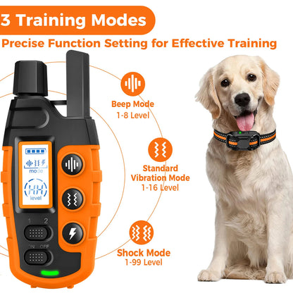 the ELECTRIC COLLAR - 3300Ft Electric Dog Training Collar Remote Control Waterproof Pet BehaviorFor 5-120lbs Puppy With Shock Vibration