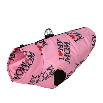 Fashion Pet Dog Clothes For Small Medium Dogs Cats Winter Windproof Puppy Print Jacket Coat Dress Up French Chihuahua Clothing