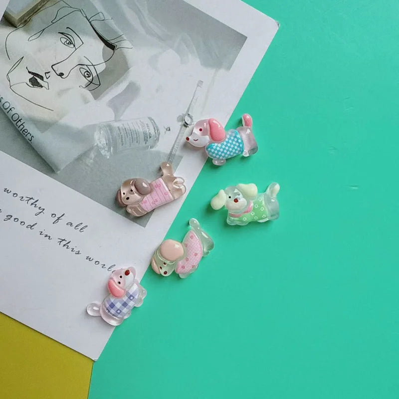 5pcs Cartoon transparent long dog Fridge Magnet Photo Wall message board Bulletin board decoration Magnetic stickers Home Decor