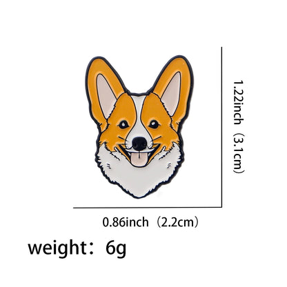 Kawaii Dogs Enamel Pins Cartoon Golden Retriever Brooch Clothes Backpack Lapel Badges Fashion Jewelry Accessories Friends Gifts