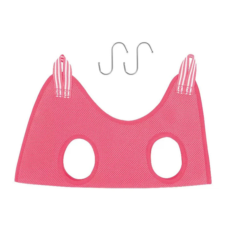 Pet Hammock Repairing Nail Auxiliary Holder Cat Dog Grooming Hammock Restraint Bag with 2 Hooks Cat Grooming Cleaning Holder