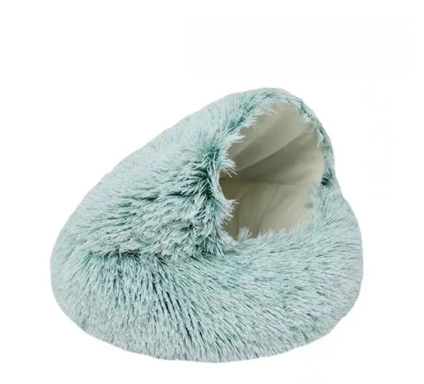 Cat Litter Crystal Plush Dog Kennel Plush Pet Kennel Shipping Deep Sleep Half Pack Warm Vacuum Round