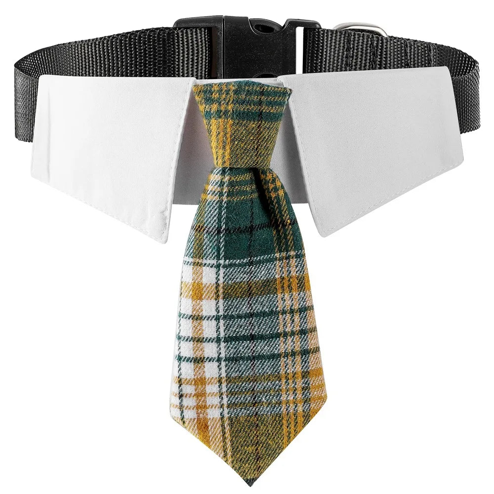 Adjustable Chic Pet Bandana with Bow Tie - Polyester Triangle Scarf & Drool Bib for Small to Large Dogs Perfect for Weddings