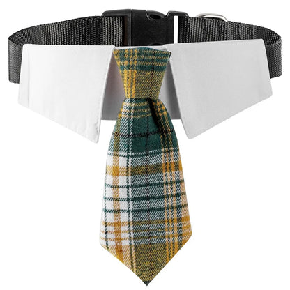 Adjustable Chic Pet Bandana with Bow Tie - Polyester Triangle Scarf & Drool Bib for Small to Large Dogs Perfect for Weddings