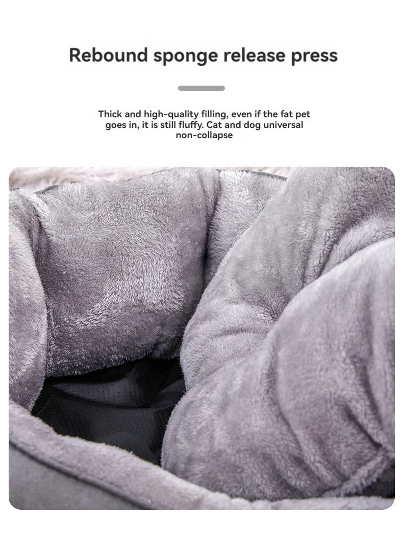 Pet cat bed winter warm plush hugging pet sofa dog bed non-slip removable and washable dog bed cat be