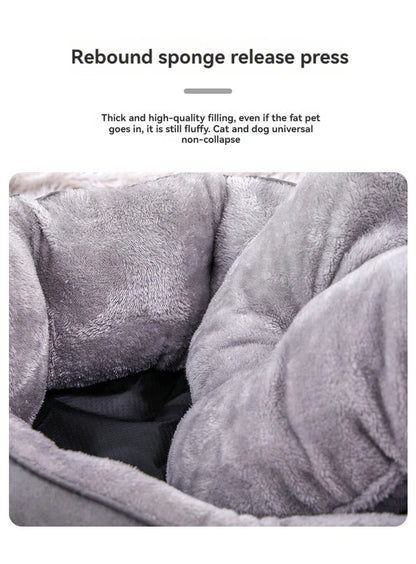 Pet cat bed winter warm plush hugging pet sofa dog bed non-slip removable and washable dog bed cat be